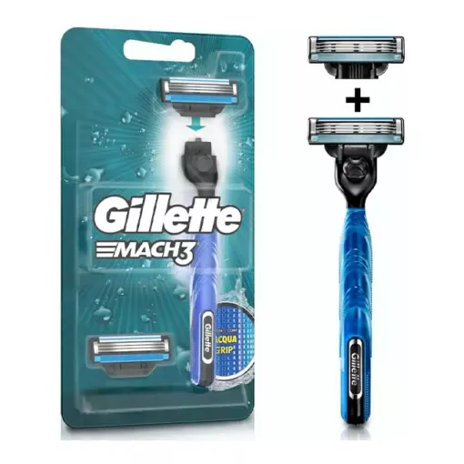 Aparelho De Barbear Gillette Mach3 Acqua Grip - 2 Unidades