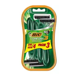 Aparelho De Barbear Comfort 3 Advance Sensitive BIC Pague 3 Leve 4