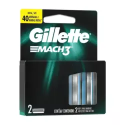Carga Aparelho de Barbear Gillette Mach3 - 2 Unidades
