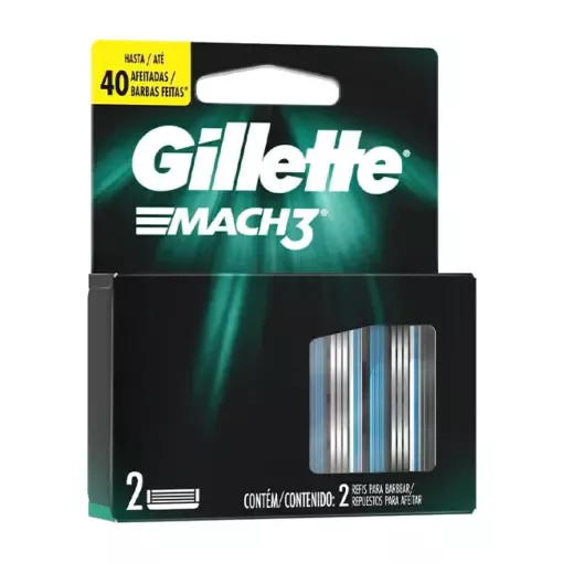 Carga Aparelho de Barbear Gillette Mach3 - 2 Unidades