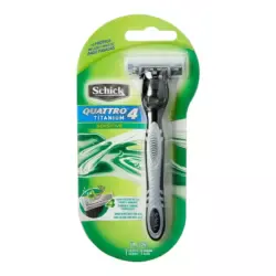 Aparelho De Barbear Schick Quattro Titanium Sensitive