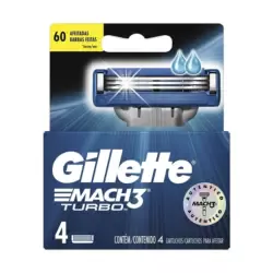 Carga Gillette Mach3 Turbo - 4 Unidades