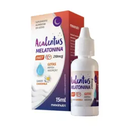 Acalentus Melatonina 210mcg Maxinutri Sabor Camomila Gotas 15ml