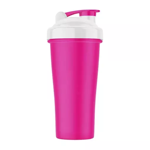 Coqueteleira Feminina Rosa e Branco - 600ml